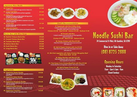 Noodle Sushi Bar Mount Gambier - Schoolies Week Accommodation 1
