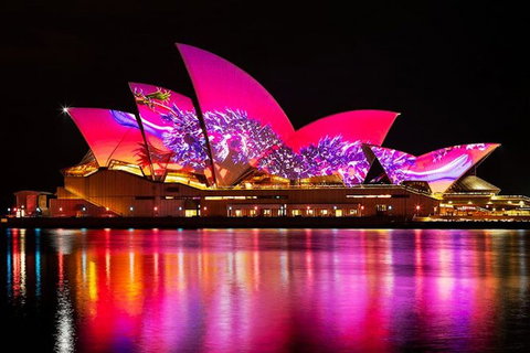 Vivid 90-Minute Sydney Harbour Small Group Catamaran Cruise - Schoolies Week Accommodation 1